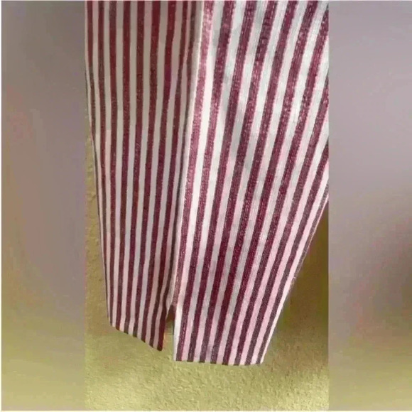 Piazza Sempione-"Audrey" Red And White Cropped Pinstripe Pant Size 40 (6) EUC! - Picture 8 of 10